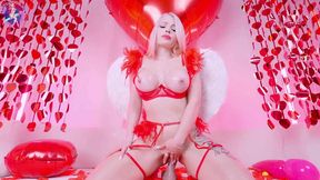 sonya vibe sucks and rides a girthy dildo porn video