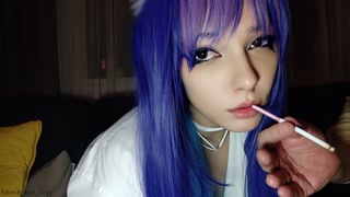 Hot Egirl being fed cigarette by stepdad (full vid on my 0nlyfans/ManyVids)