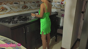 Friend Fucks Me In The Kitchen While I'm Making Breakfast