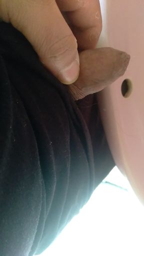 wonderful gay man peeing enthusiastically