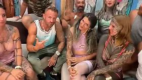 BTS Photoshoot Gone Wild 4 Naughty Girls Share & Worship the Cameraman's Cock