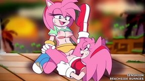 Amy Rose X Amy Scissoring [Beachside Bunnies &amp_ Senshion]