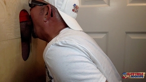 Sucking Tattooed Daddy At The Gloryhole