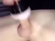 SNAPCHAT Brit fucks FLESHLIGHT || LUBES UP DICK & BALLS