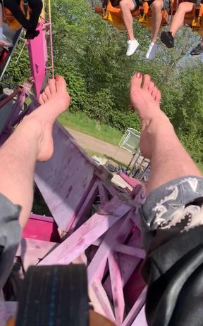 Rollercoaster ride of my feet and me screaming 😂🤤