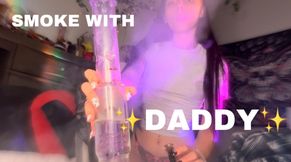 smoking with daddy!