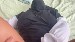 Oh my God, my father's wife-in-law was lying there naked, and she was thrown into her vulva.