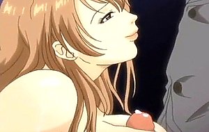 Big boobed hentai slut rides cock