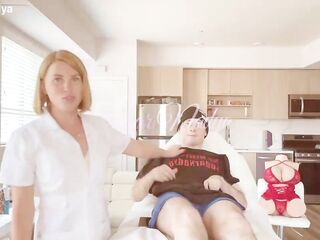 Sexy mother I'd like to fuck Nurse Jerks Off Disabled Dude after waxing session