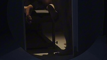 Amateur guy caught napping in a sauna cabin gets tied up and used sexually by a boy