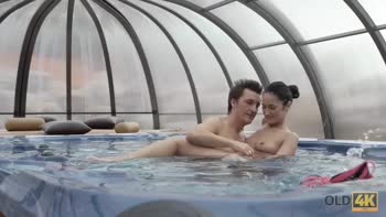 Mature Charm: Enjoys Stepmom's Affection in a Sizzling Old4K Scene