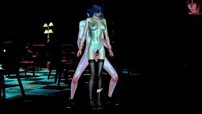 BW Goth Babe Loses Bet - Oral Sex + Pussy Fuck in 3D Anime Porn Adventure