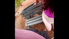 A blow job in the botanical garden