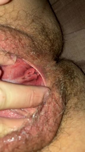 Tight trans man plays with his wet and tight pussy