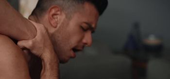 Muscular blokes share hot foreplay ahead of getting laid on camera