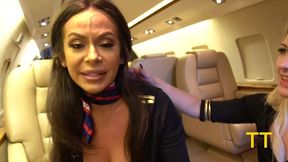 Triple BJ by Horny Pj Flight Attendants Kiki, Willow &amp; Emma