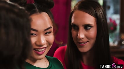 Remote controlled toys inside lesbian roommate her pussy and ass