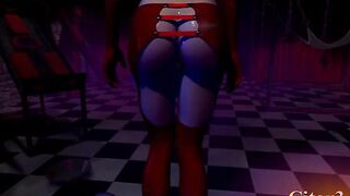 Citor3 3D VR Game: SFM dungeon female domination girlfriend rubber hand job cum again twice; cum into mouth