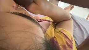 Tamil aunty Romance with hanadsome guy with her cute beauty and big boobs