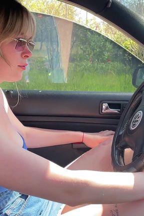 She Cant Start the Car but Her Pussys on Fire