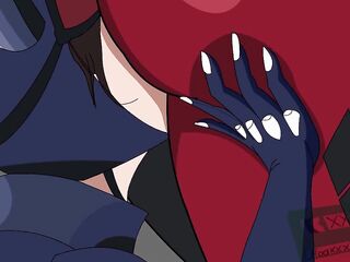 Catwoman and Harley Quinn Assworship