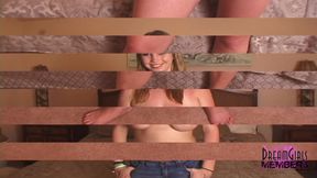 Big tit blonde spring break spreads pussy