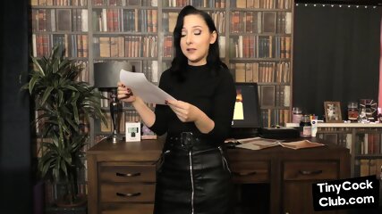 Secretary in upskirt teases small dicks in meeting room