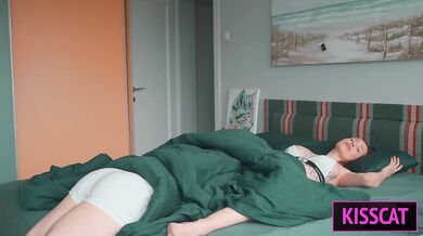 Morning Delight: Husband Wakes Wife with Tongue and Fills Her Up with Cum in Bed