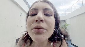 INTENSE SPITTING WITH THICK SALIVITY ON YOU - BY MORENA ROSA - CLIP 4