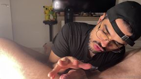 Sucking My Friend Dick Slowly and Making Him Cum