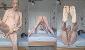 EXHIBITIONIST GRANDPA EXHIBITIONIST BEDROOM SEXSHOW CUMSHOT