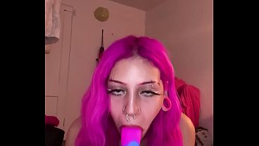Nali Marie Dildo Slobbering Solo Female Sloppy Blowjob