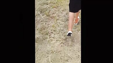 Ebony Brazilien Amateur Gushing Creamy Pussy Public Street Flashing
