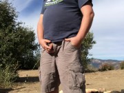 Pissing & Stroking a Bit at my Campsite