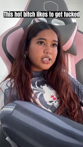 Small desi girl Mia Z masturbates and reacts to hentai   Clip 2