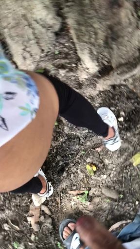 Dominican fucking and sucking under the tree