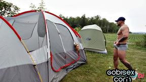 Outdoor bisexual threeway with bae