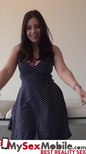 Brunette babe  BJ and anal recorded in the  restroom - MySexMobile