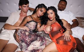Hot Foursome with Busty Latina Sara Retali and Her Husband- Yasmina Khan