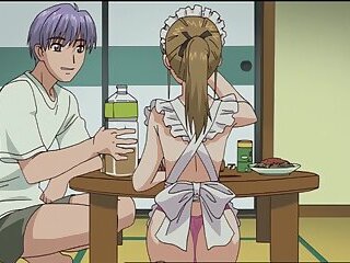 Modest anime girl in stockings enjoys fucking
