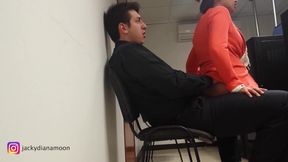 My secretary can't hold back and asks me for sex in the office.