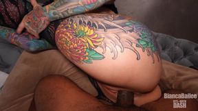 Oiled up Slut Gets Balls Deep Pounding in Slippery BBC Fuck