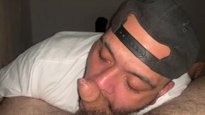Straight friend loves how his cock feels in my mouth