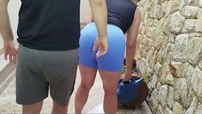 Stepmom Fucking Stepson in Backyard While Hubby Works