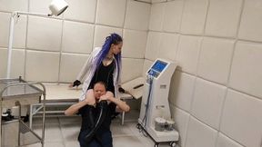 Scissorhold in a fantasy clinic