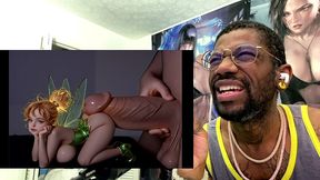 thicc fat ass tinkerbell uses her booty to rub a huge cock, ai generated