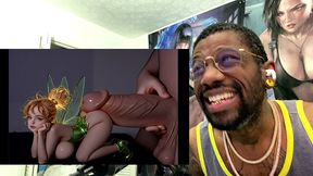 thicc fat ass tinkerbell uses her booty to rub a huge cock, ai generated