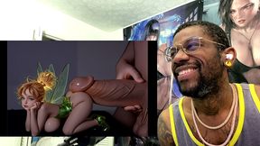 thicc fat ass tinkerbell uses her booty to rub a huge cock, ai generated