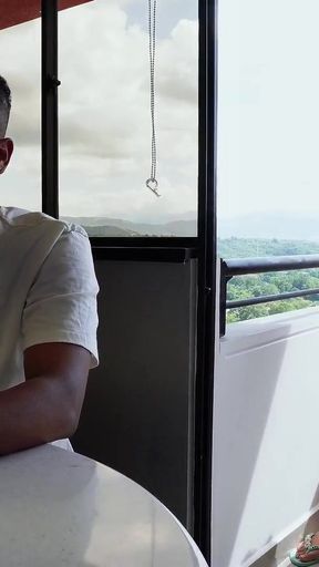 Submissive wife fucks with her cuckold husband&#039;s co-worker   Clip 2