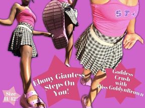 Ebony Giantess Steps On You
